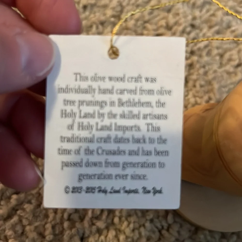 Bethlehem Bell Grotto Olive Wood Ornament